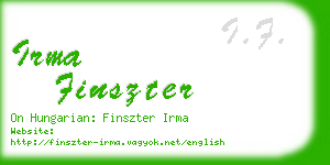 irma finszter business card